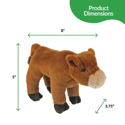 8" Plush Scarlett the Red Angus Cow