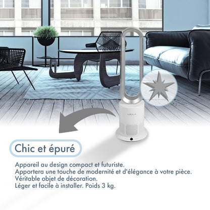 IRUKA - 3 en 1 - Ventilateur, Purificateur d'air, Ioniseur