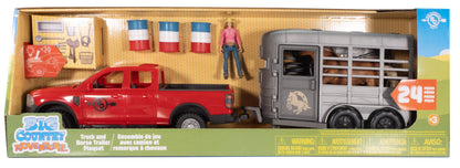 24-Piece Truck & Horse Trailer Playset
