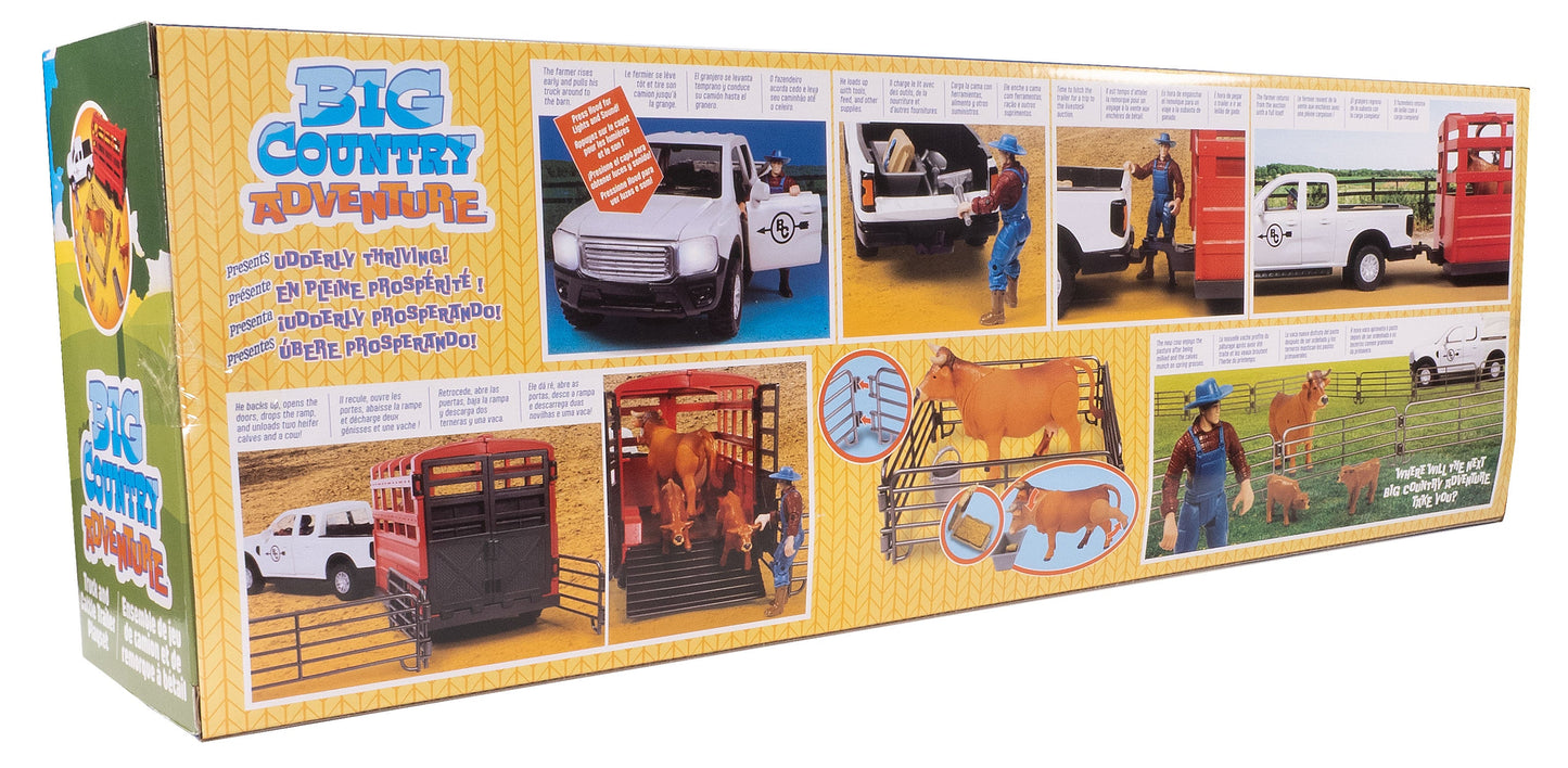 18-Piece Truck & Cattle Trailer Playset