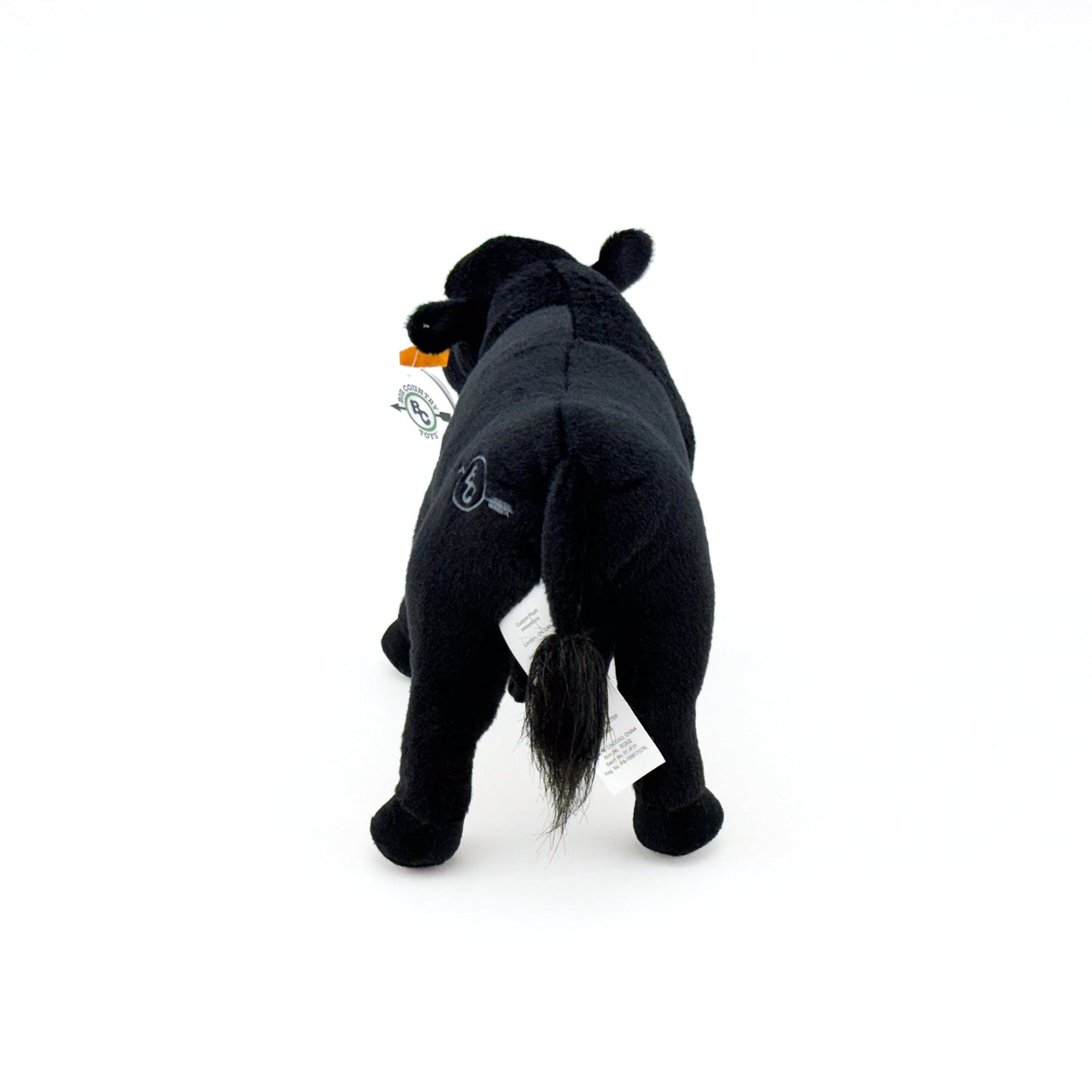 14" Plush Black Angus Cow