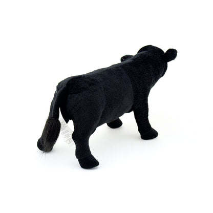 14" Plush Black Angus Cow