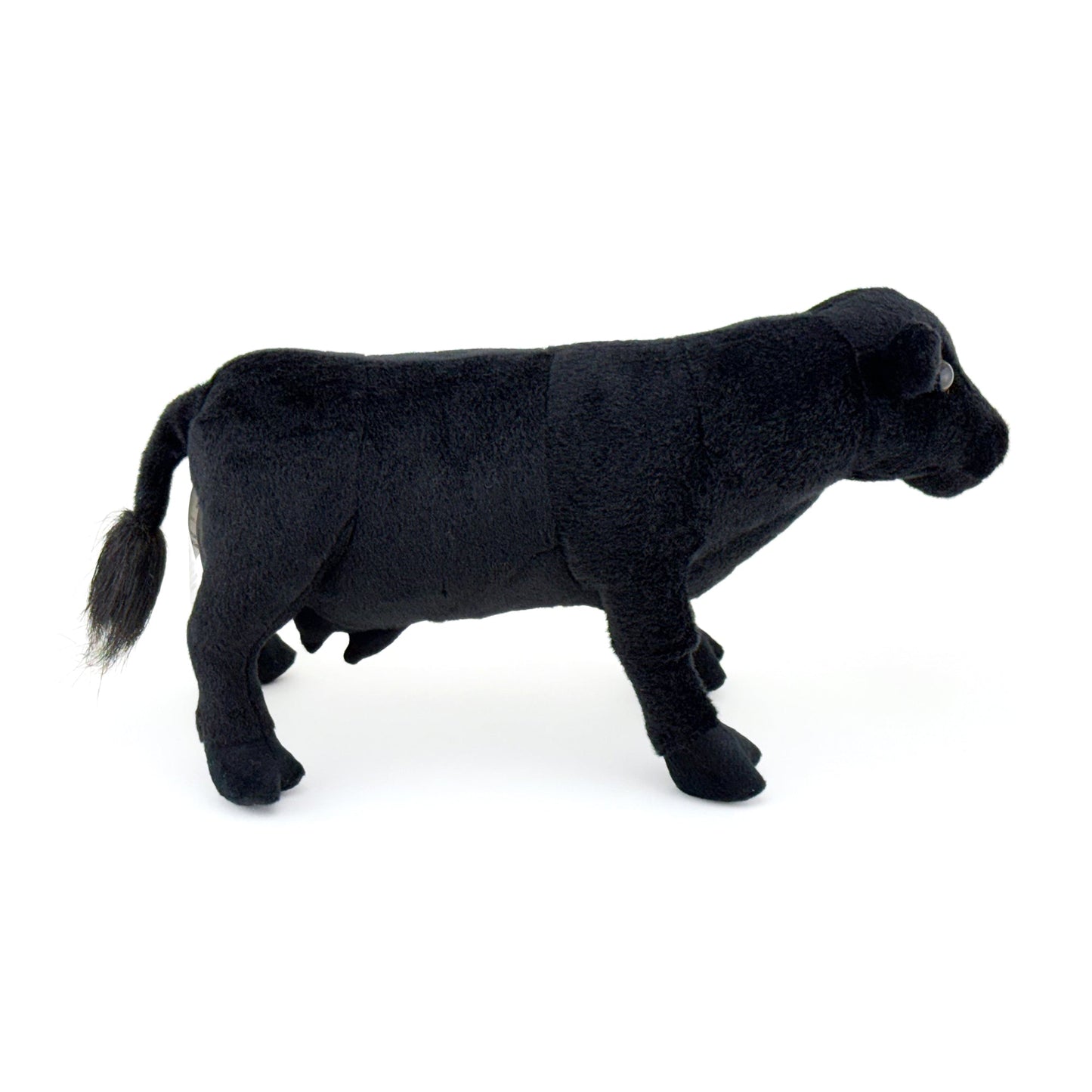 14" Plush Black Angus Cow