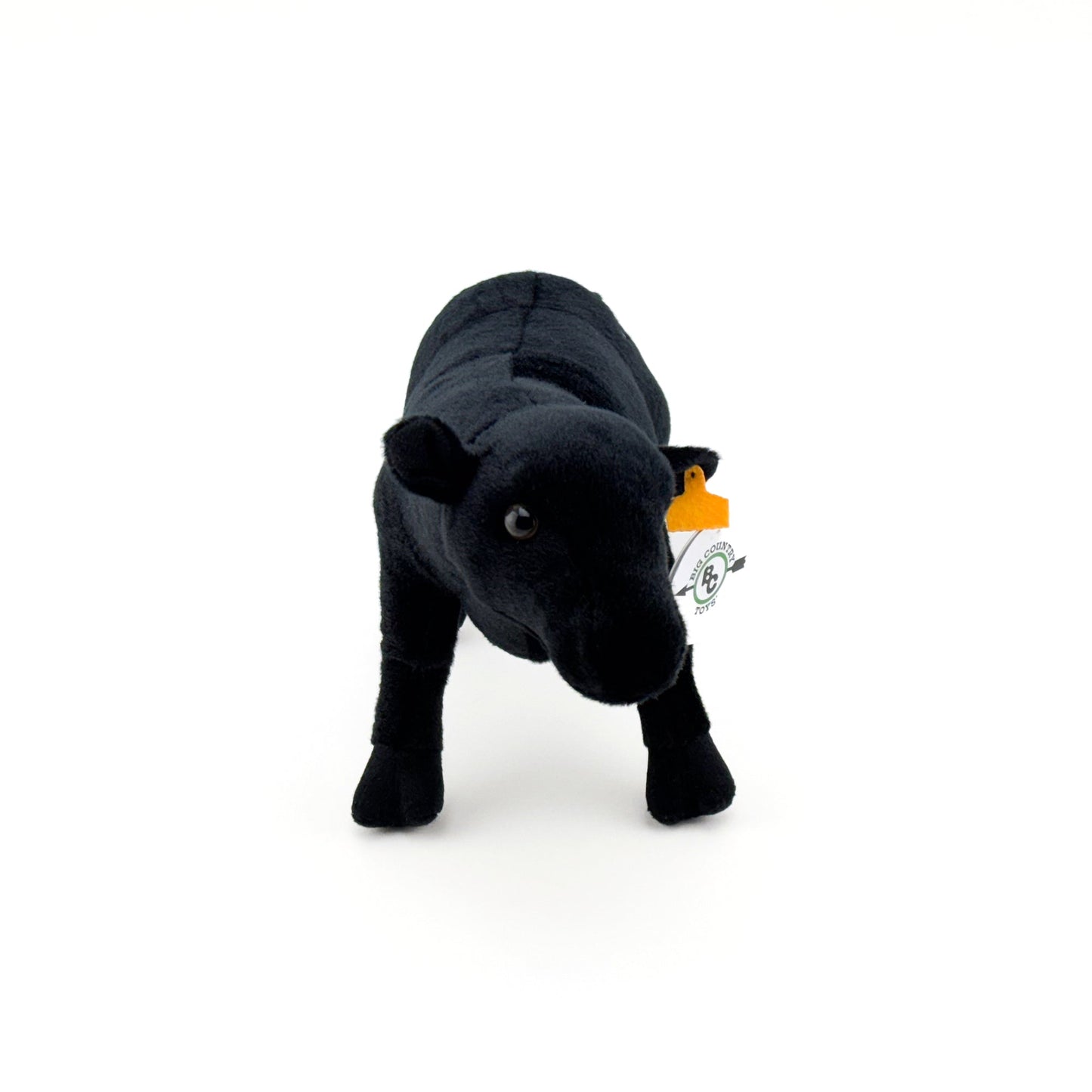 14" Plush Black Angus Cow