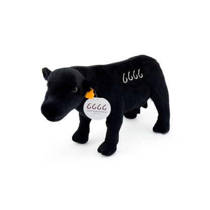 Four Sixes Ranch Plush Black Angus Cow
