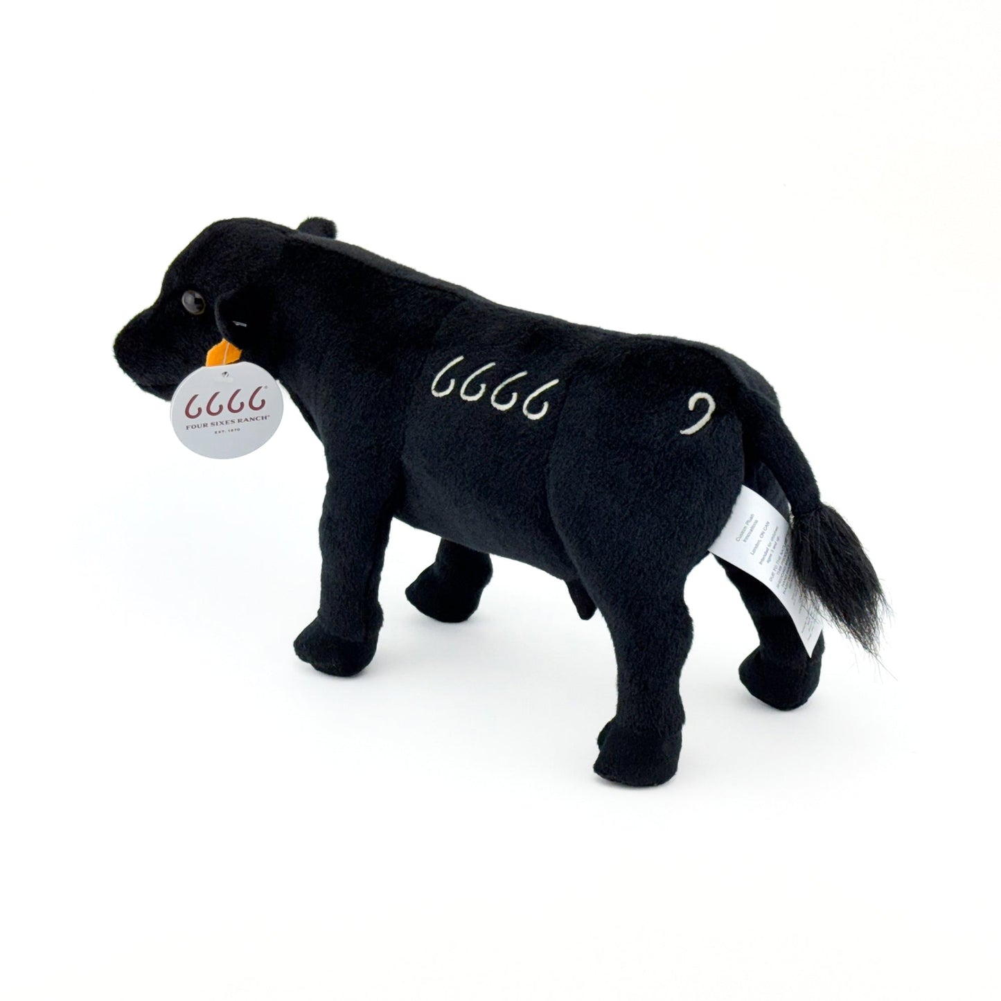 Four Sixes Ranch Plush Black Angus Cow
