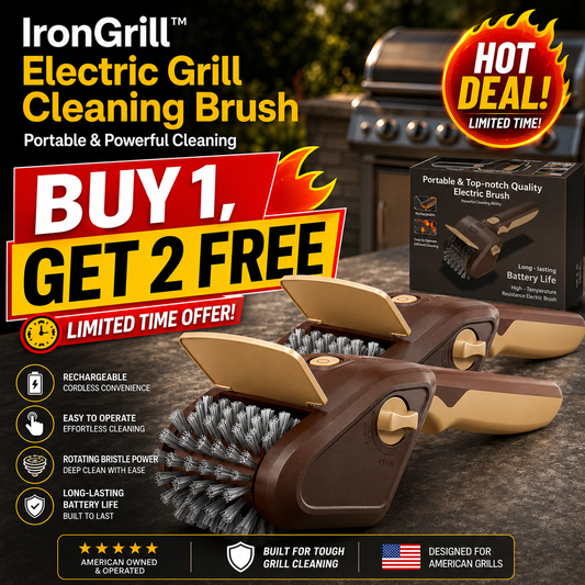 **IronGrill™ Grill Cleaning Brush | Buy 1, Get 2 FREE