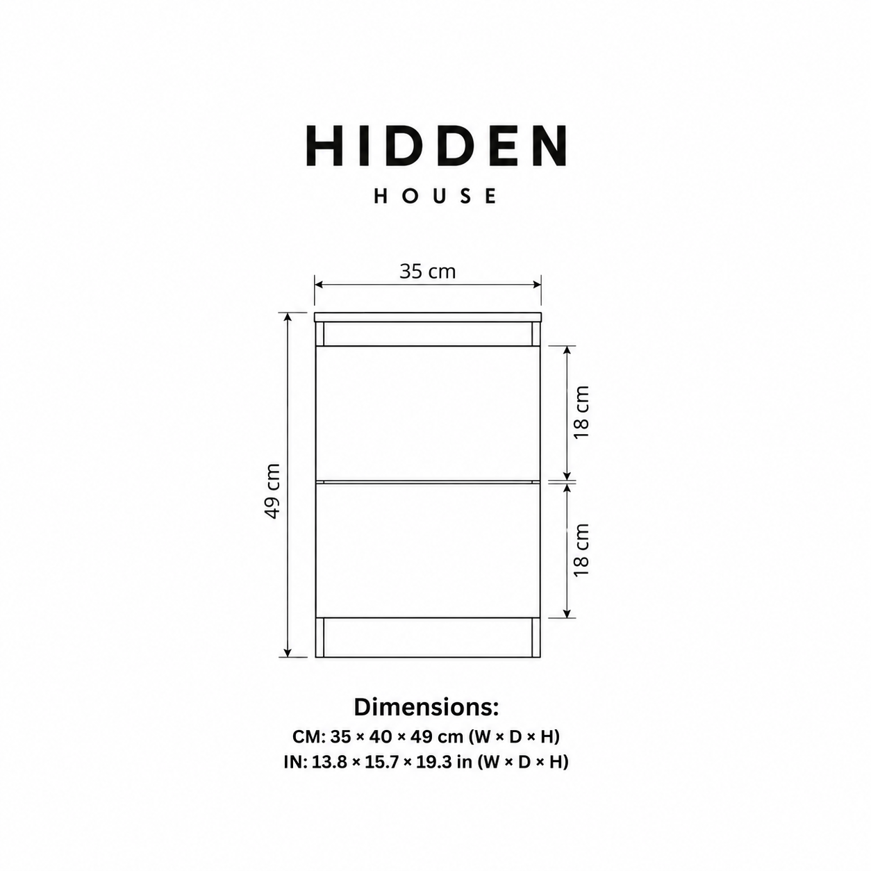 HIDDEN™ - Chest of 2 Drawers